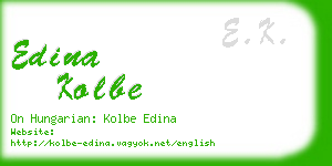 edina kolbe business card